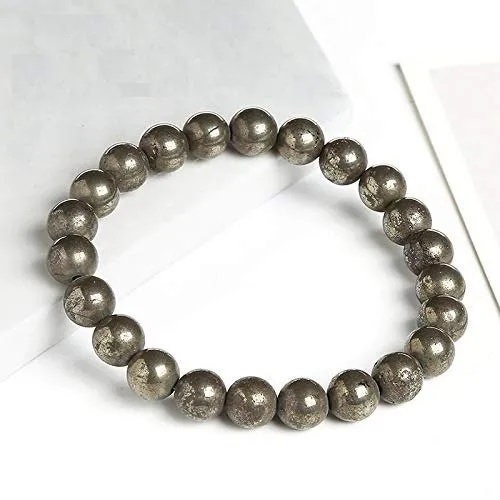 Pyrite Bracelet Pyrite Beaded Bracelet Crystal Bracelet Crystal