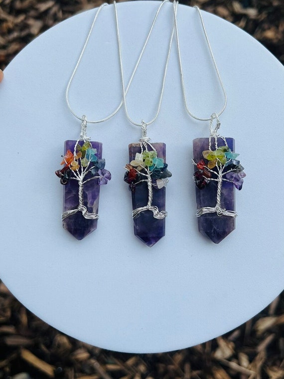 Crystal shop tree jewelry