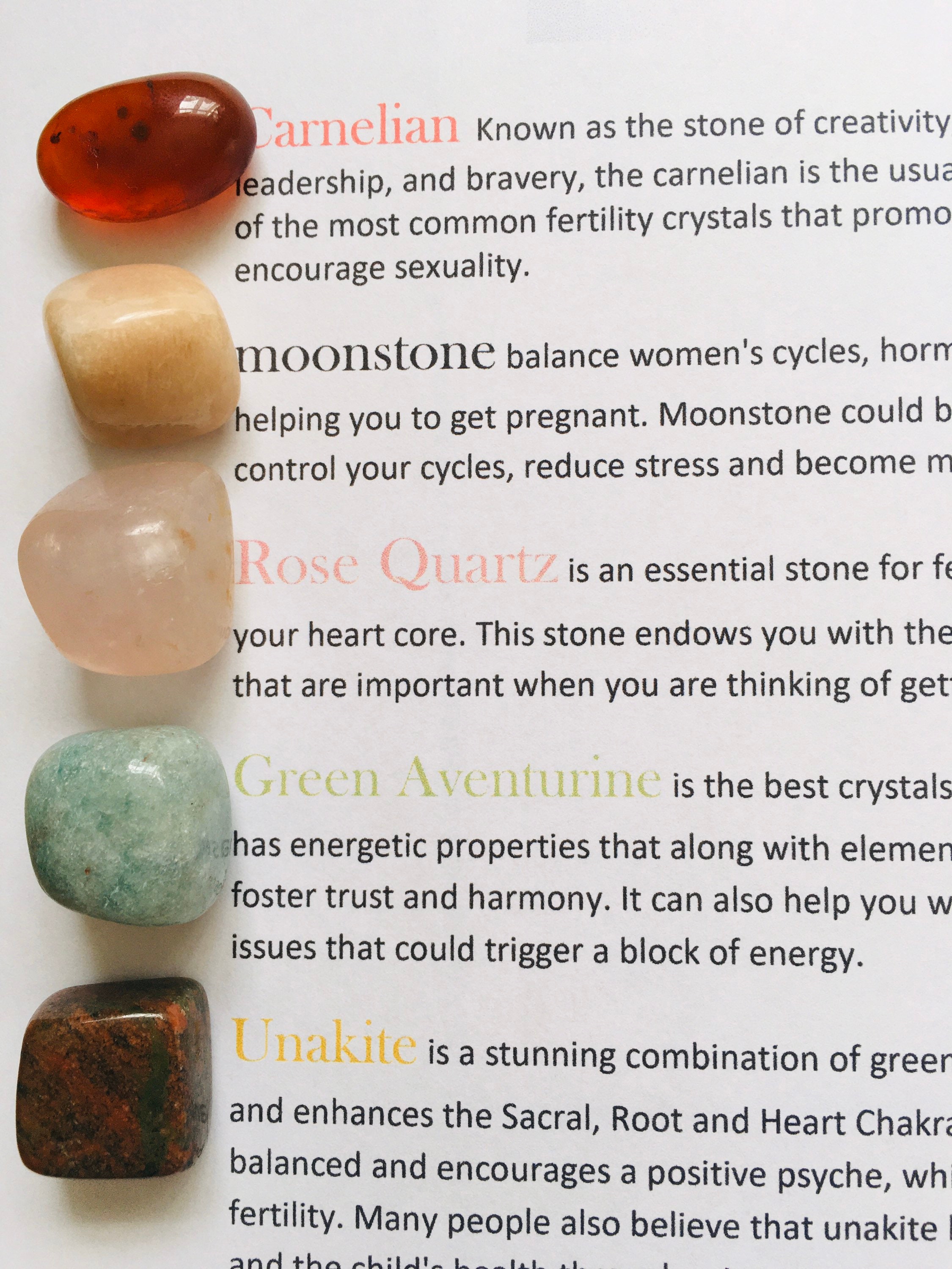 Fertility Crystals Set & Pregnancy Boost Stones Fertility Etsy Ireland