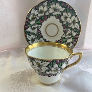 UNIQUE vintage teacup and saucer. ROSINA a Bone China from England