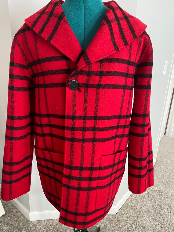 FULLY REVERSIBLE PENDLETON wool coat size M - image 5