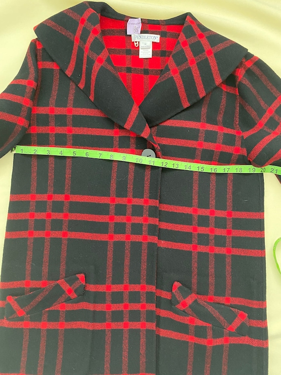 FULLY REVERSIBLE PENDLETON wool coat size M - image 8