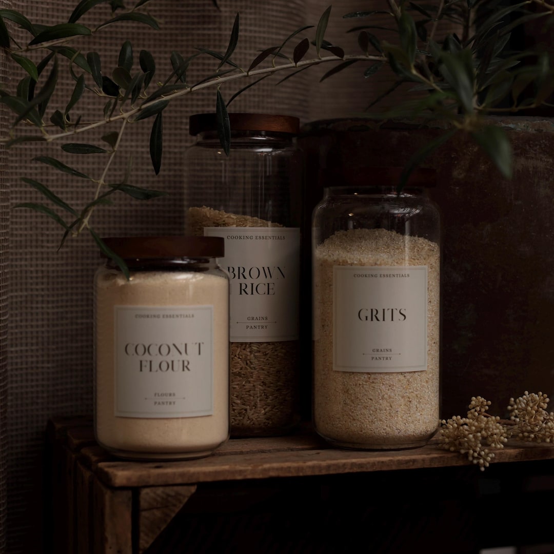 Square Pantry Baking & Cooking Labels | Custom Handmade Vintage Farm ...