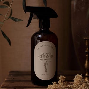 Spray Bottle Cleaning Labels | Custom Handmade Vintage Farm House Style High-Quality Waterproof Cleaning Labels for Home Organization