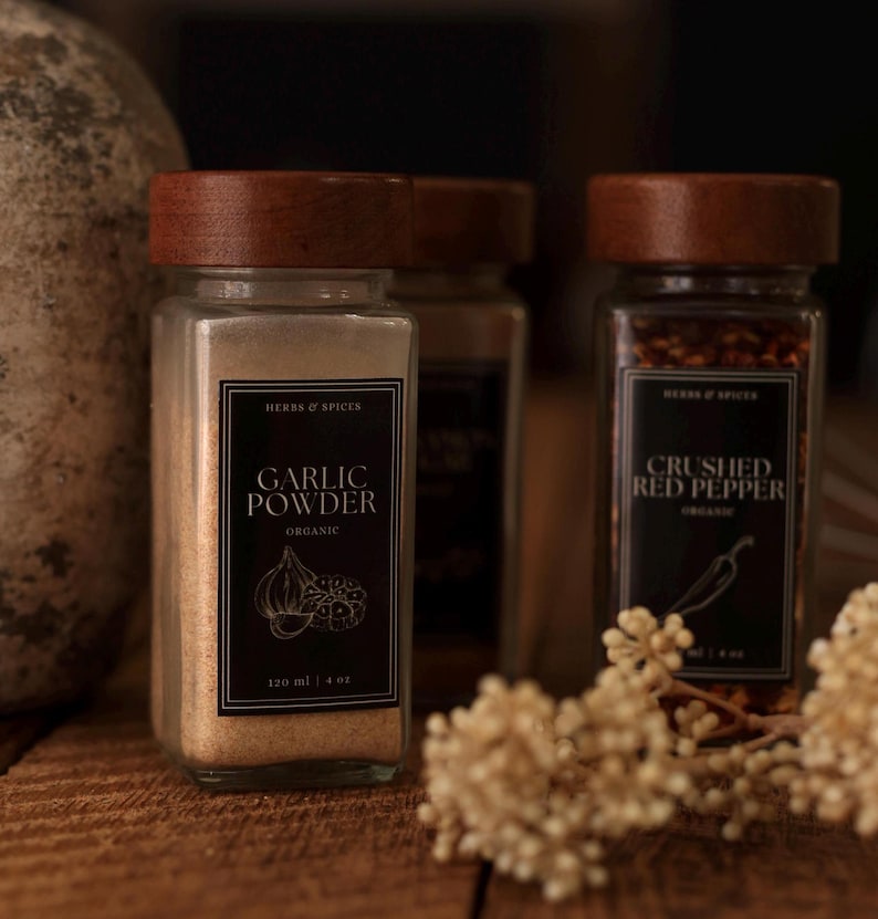 Custom Spice Sticker Labels | Heritage Obsidian - 1.33 X 2.33 In - Etsy