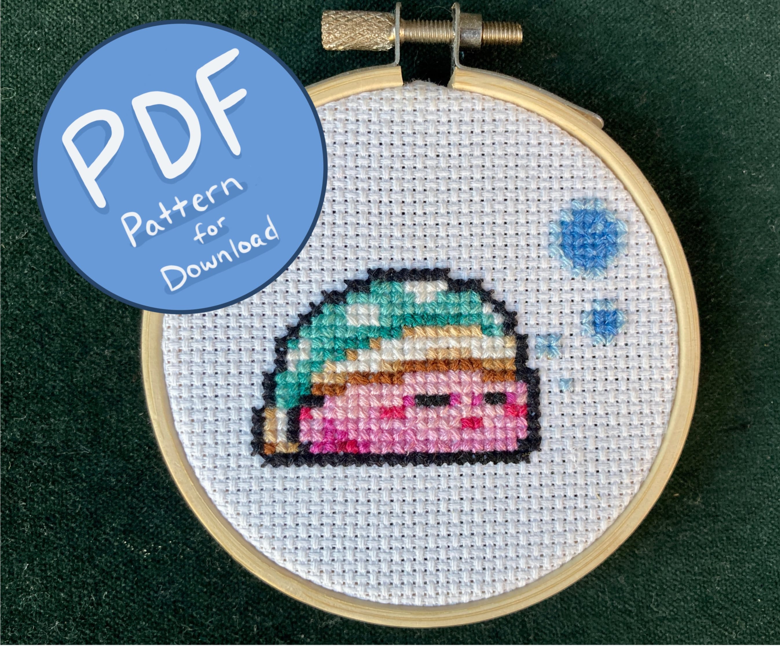 Sleepy Kirby Cross Stitch Downloadable Pattern Etsy Singapore