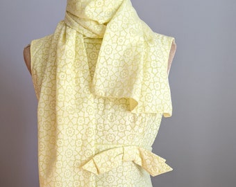 1960's yellow burnout floral dress set