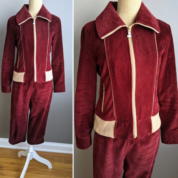 1970's corduroy ski outfit