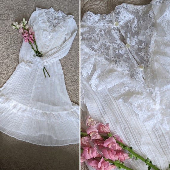 1970's Victorian style prairie dress