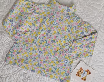 Vintage toddler floral turtleneck shirt