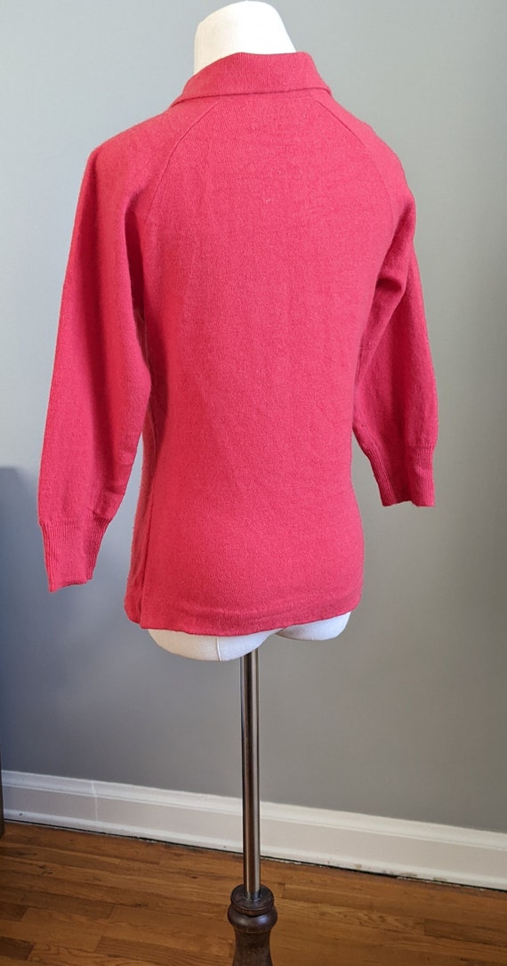 1950's/60's lambswool angora coral sweater - image 3