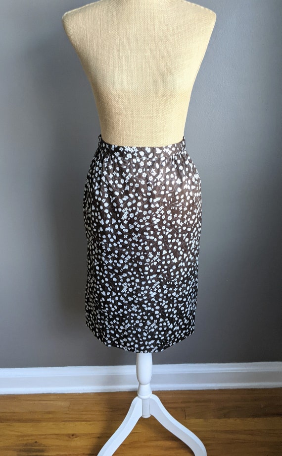 1960's D'Allaird's brown floral skirt set - image 5