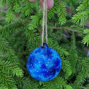 Hand painted ceramic bauble - Cosmic Globe, Starry Cosmos decoration