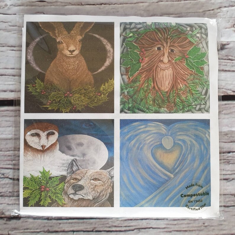Yule/ Christmas Inspired Greetings Cards 4 Pack Etsy