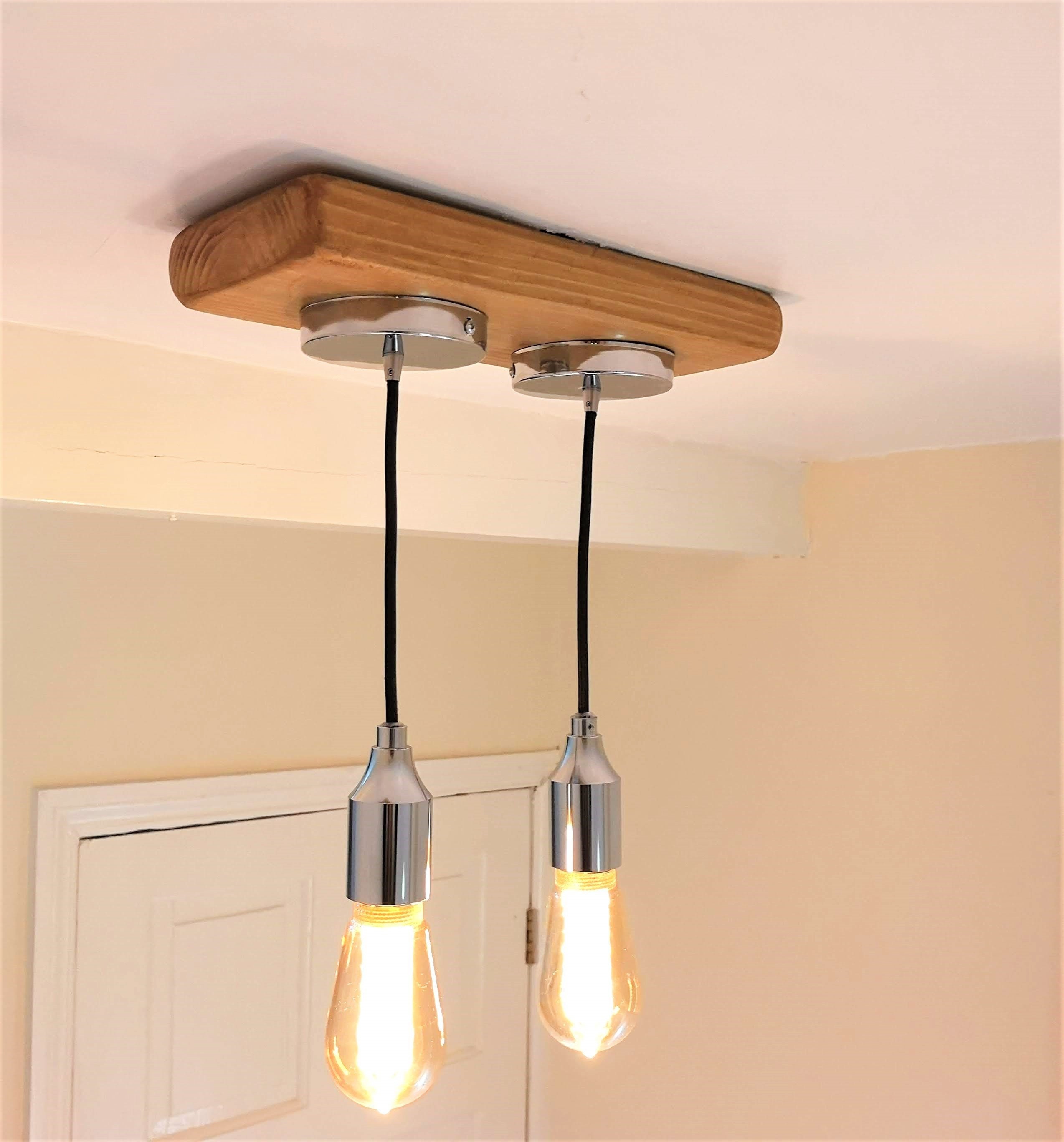 Modern Pendant Ceiling Lights Two Polished Chrome Pendants On 50