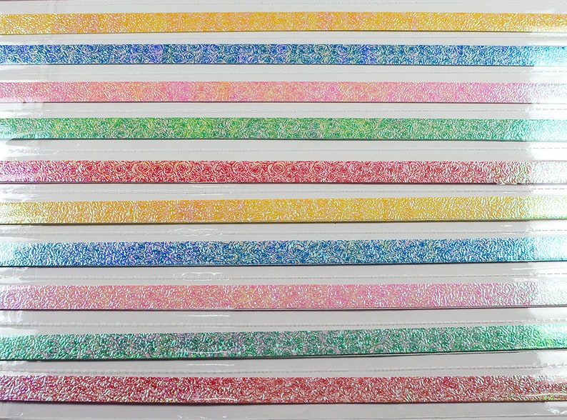 Rose Flowers Pearlescent Origami Lucky Star Paper Strips Star Folding DIY Pack of 50 Strips