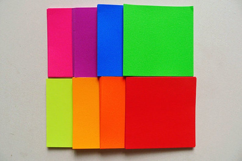 120 sheets Bright Colors Rainbow Origami Square Paper Pack for Origami Paper Project