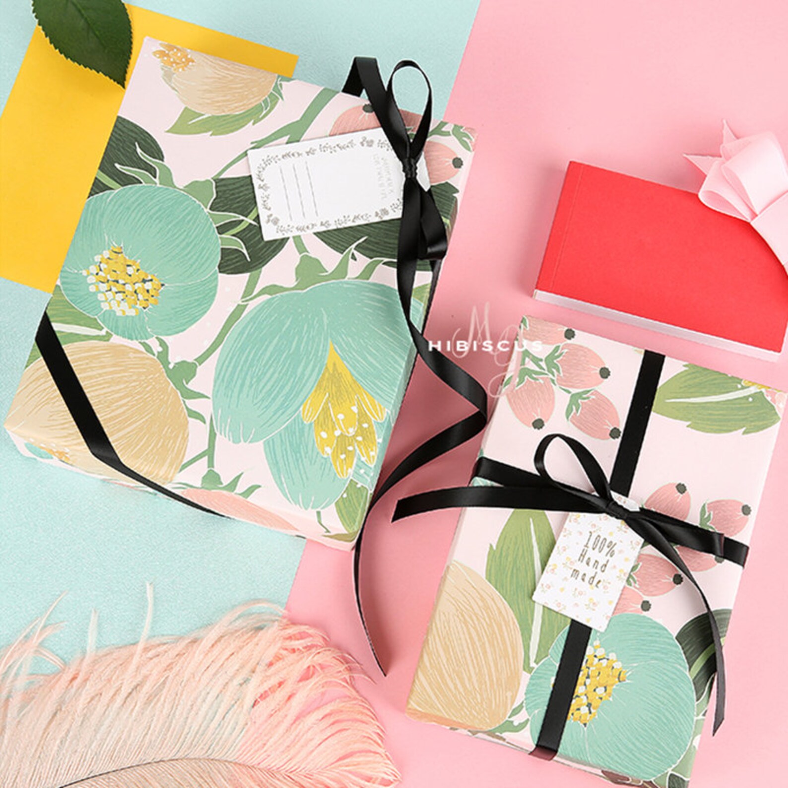 Flowers Wrapping Paper Floral Wrapping Paper Gift Wrap Etsy