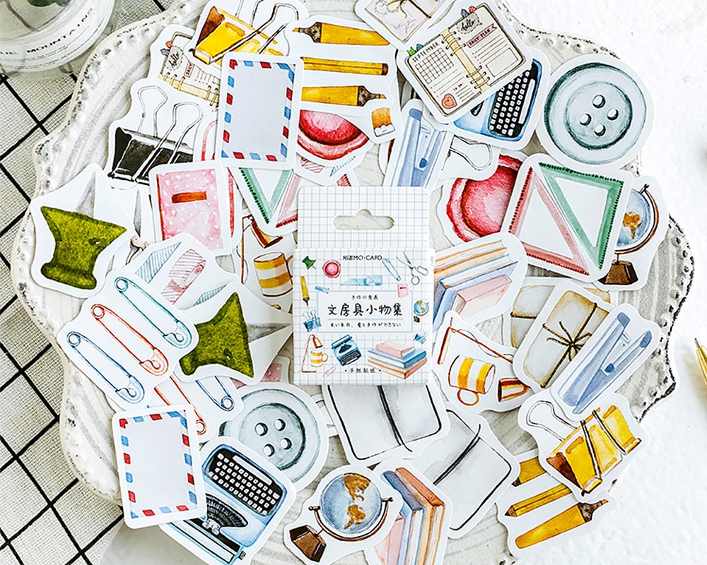 45PCS Stationery Sticker Illustrations Stickers Baking Etsy
