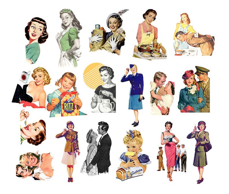 Laptop Suitcase Deco Decorative Sticker Retro Poster Sticker Diary Deco Scrapbooking Junk Journal Vintage Stickers 18 pcs