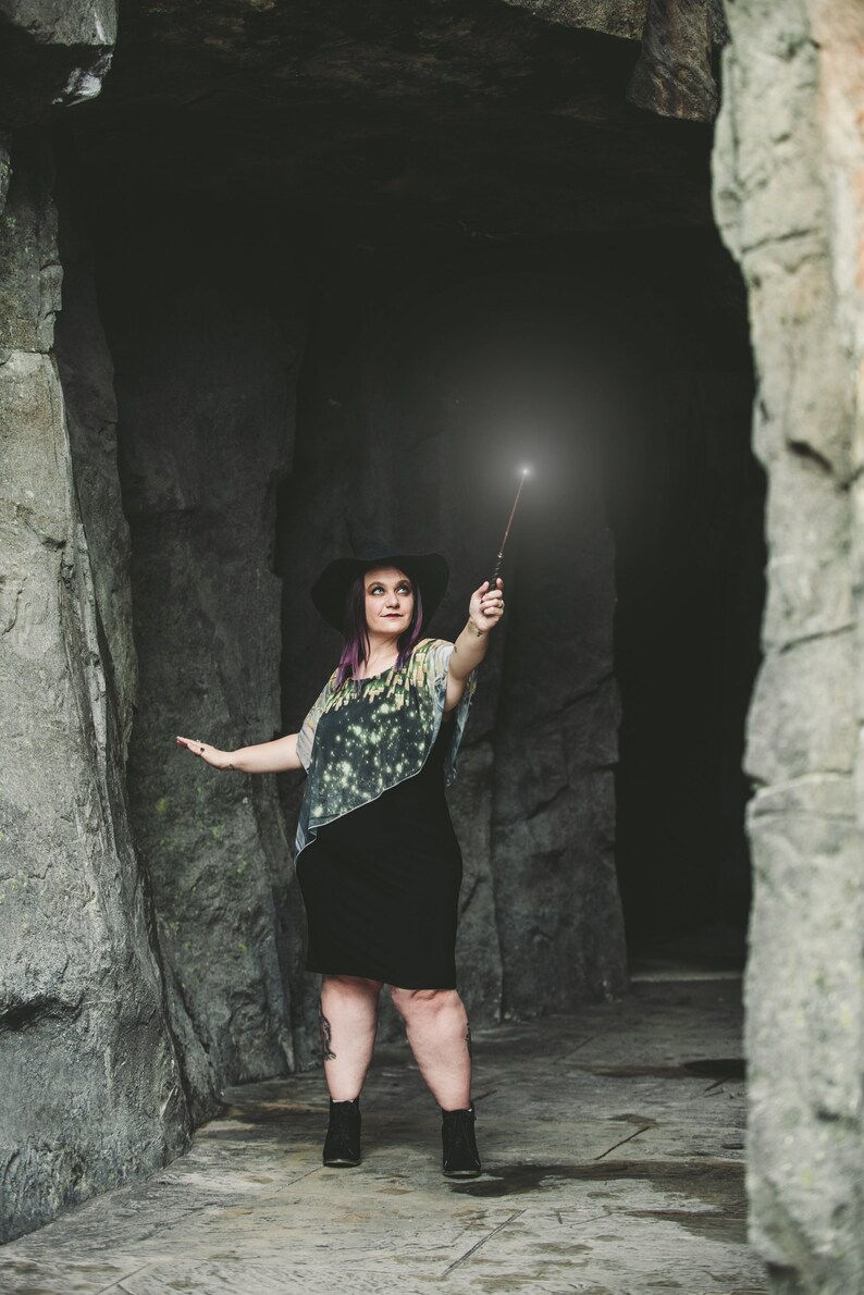 Witchy Wizarding Chiffon Cape Dress image 1