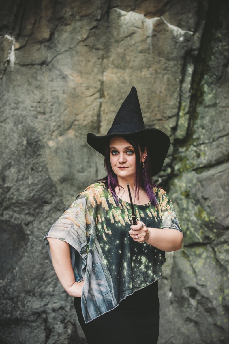 Witchy Wizarding Chiffon Cape Dress image 6