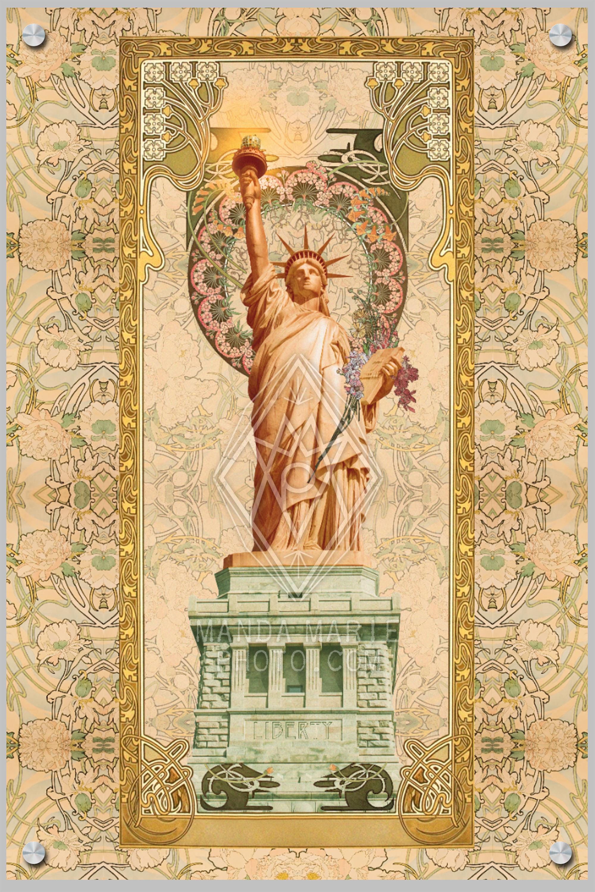 Art Nouveau Statue of Liberty Office Wall Art - Etsy