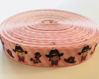 1 m woven ribbon cowgirl 22mm