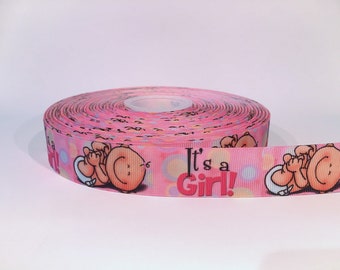 Webband Baby "It's a girl" 22mm - 1 Meter