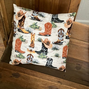 Cowboy Boots Pillow Cover