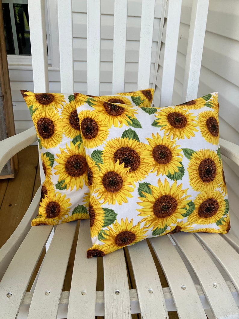 Sunflower Pillow Cover Etsy