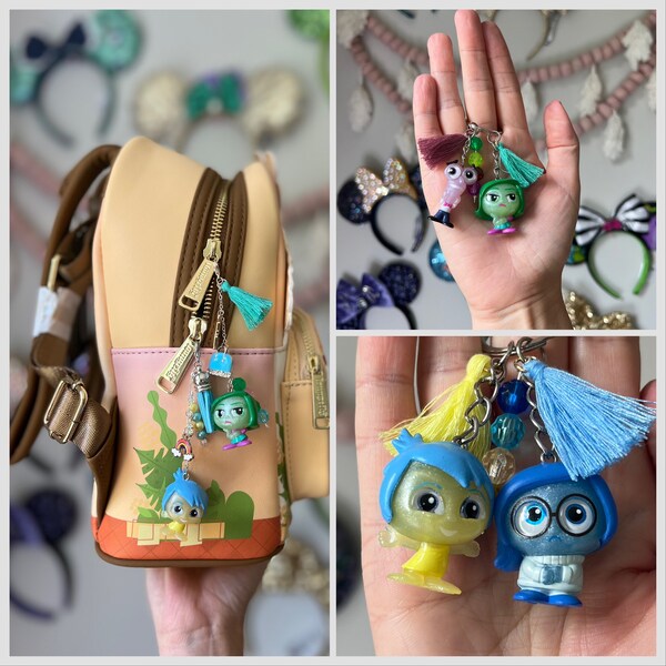 Pixar Inside out Disney Doorable sets handmade keychain/ charm for loungefly /bags ect.