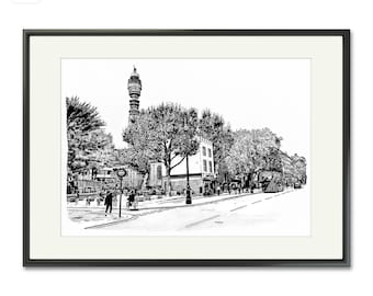 Limited Edition Art Print of Piccadilly Circus, London in Pen and Ink ...
