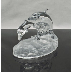 Vintage Cristal D’Arques Dolphins Sculpture