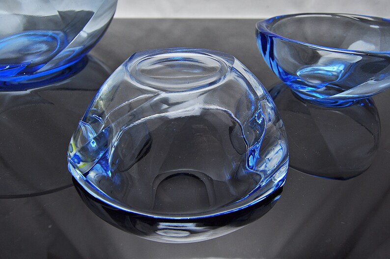 Hermanova Hut Fruit Bowl and Four Dessert Bowls Frantisek Peceny