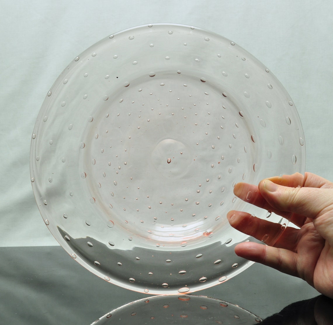 Vintage Murano Coral Pink Bullicante Bubbles Plate/shallow - Etsy UK