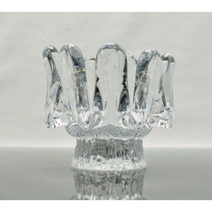 1970s Kosta Boda Sunflower Candleholder by Goran Worf