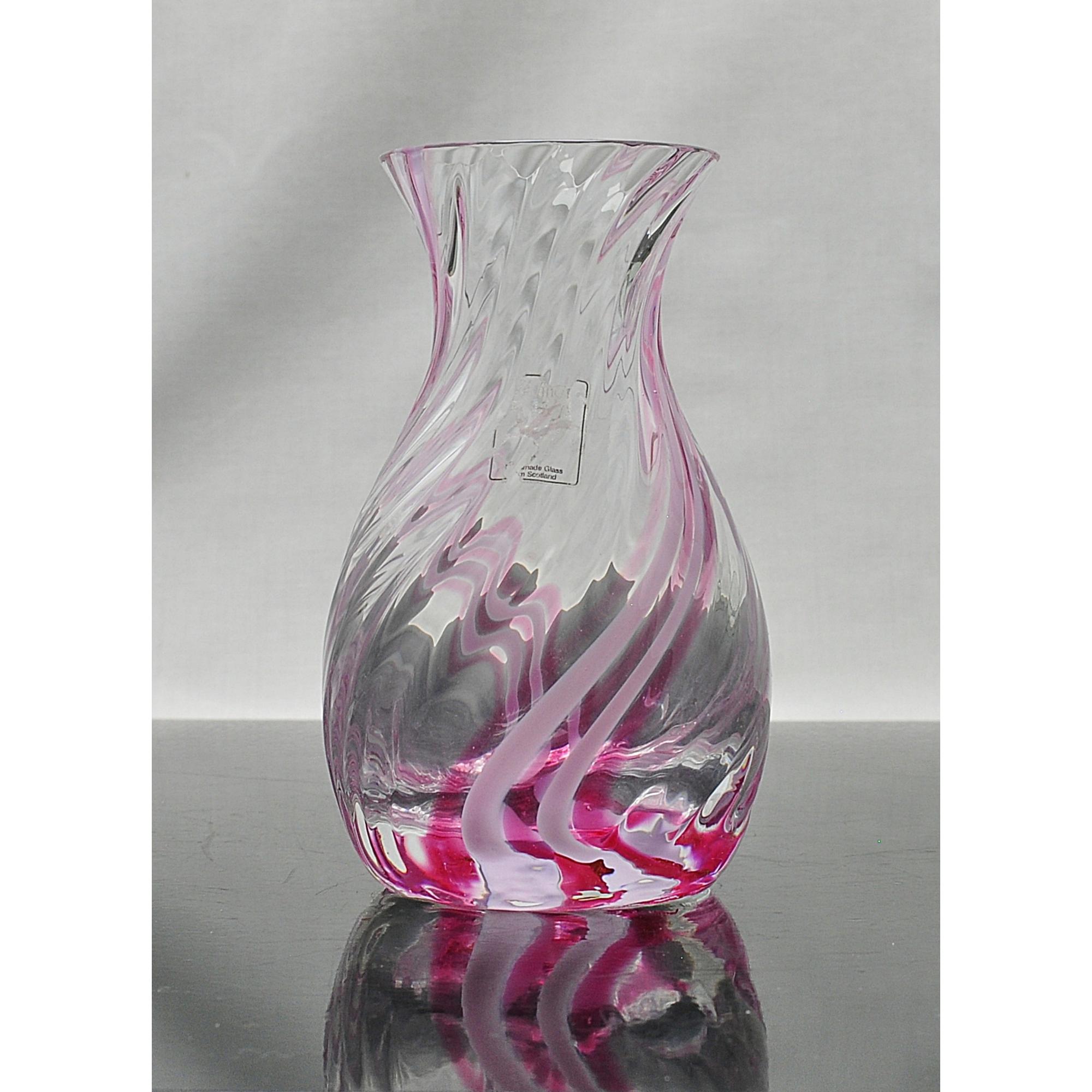 Pink Caithness Vase - Etsy UK