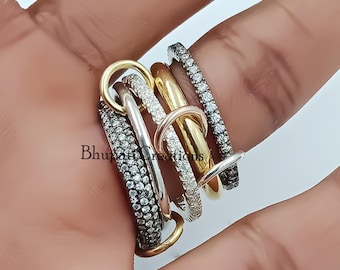 925 Silver Band Ring, Single Cut Diamond Band Ring, Woman Diamond Band Ring jewelry