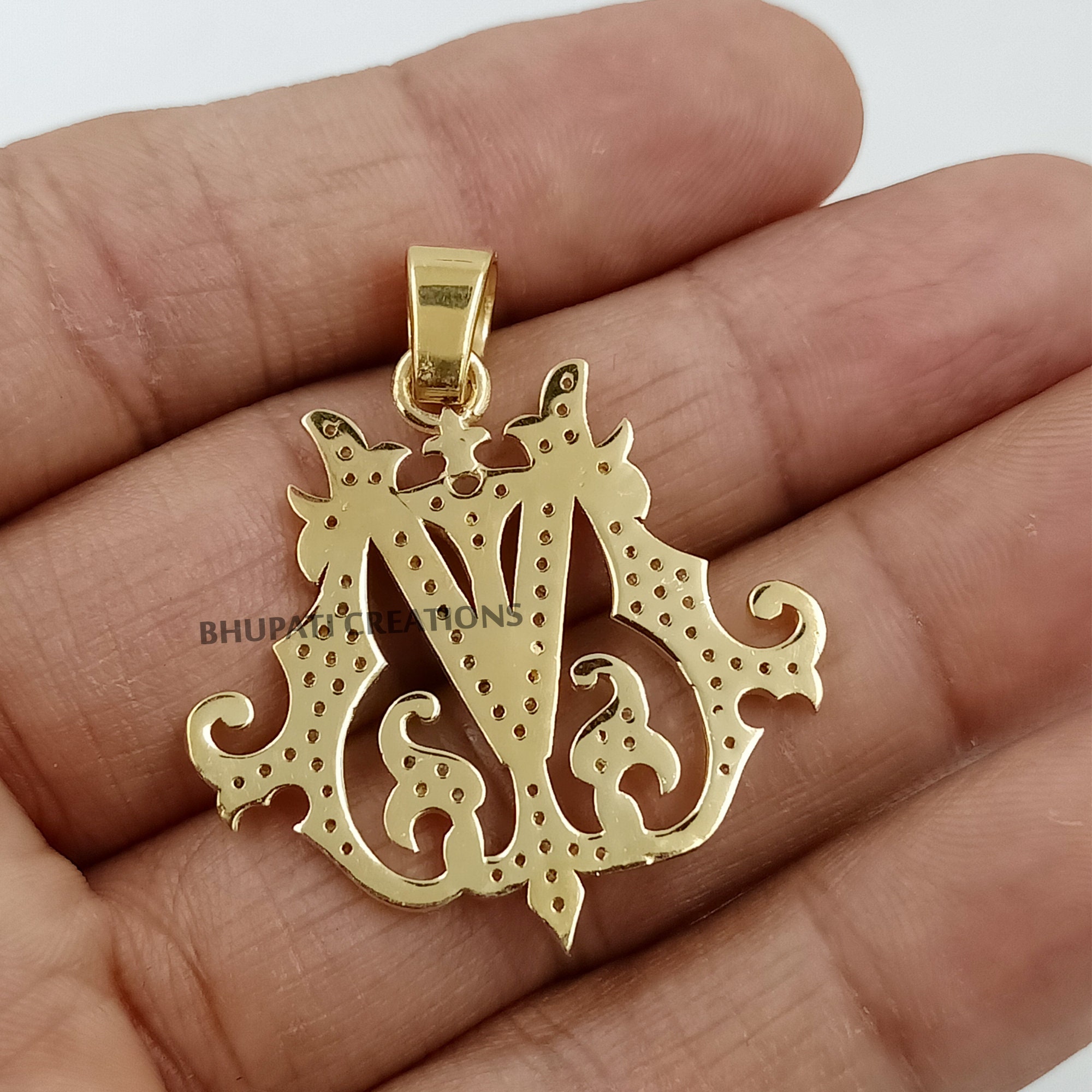 925 Sterling Silver Monogram Pendant 