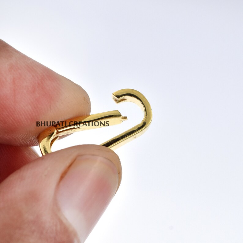 14k Solid Gold Charm Holder Plain Oval Charm Holder 14k Gold Etsy