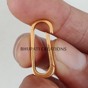 Handmade 14k Yellow Gold Plated Snap Lock, 925 Sterling Silver Snap Push Lock, Designer Connector Lock, Necklace Link Clasp Lock Jewelry