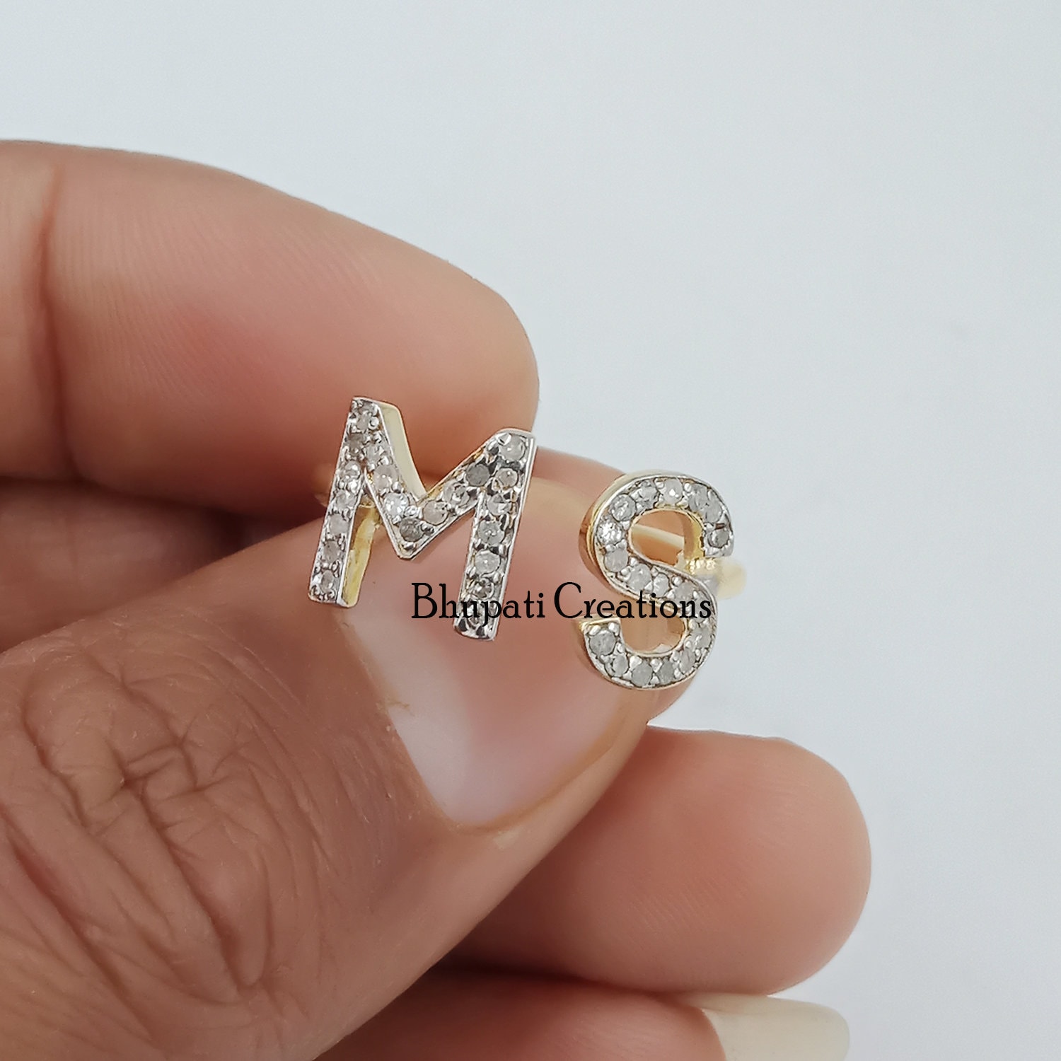 Buy Alphabet Ring Online In India Etsy India