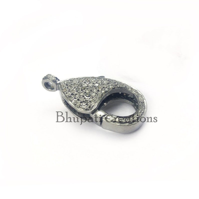 Necklace clasp locks Handmade designer clasp lock 925 sterling silver clasp lock diamond shining clasp lock Lobster Clasp Lock Findings