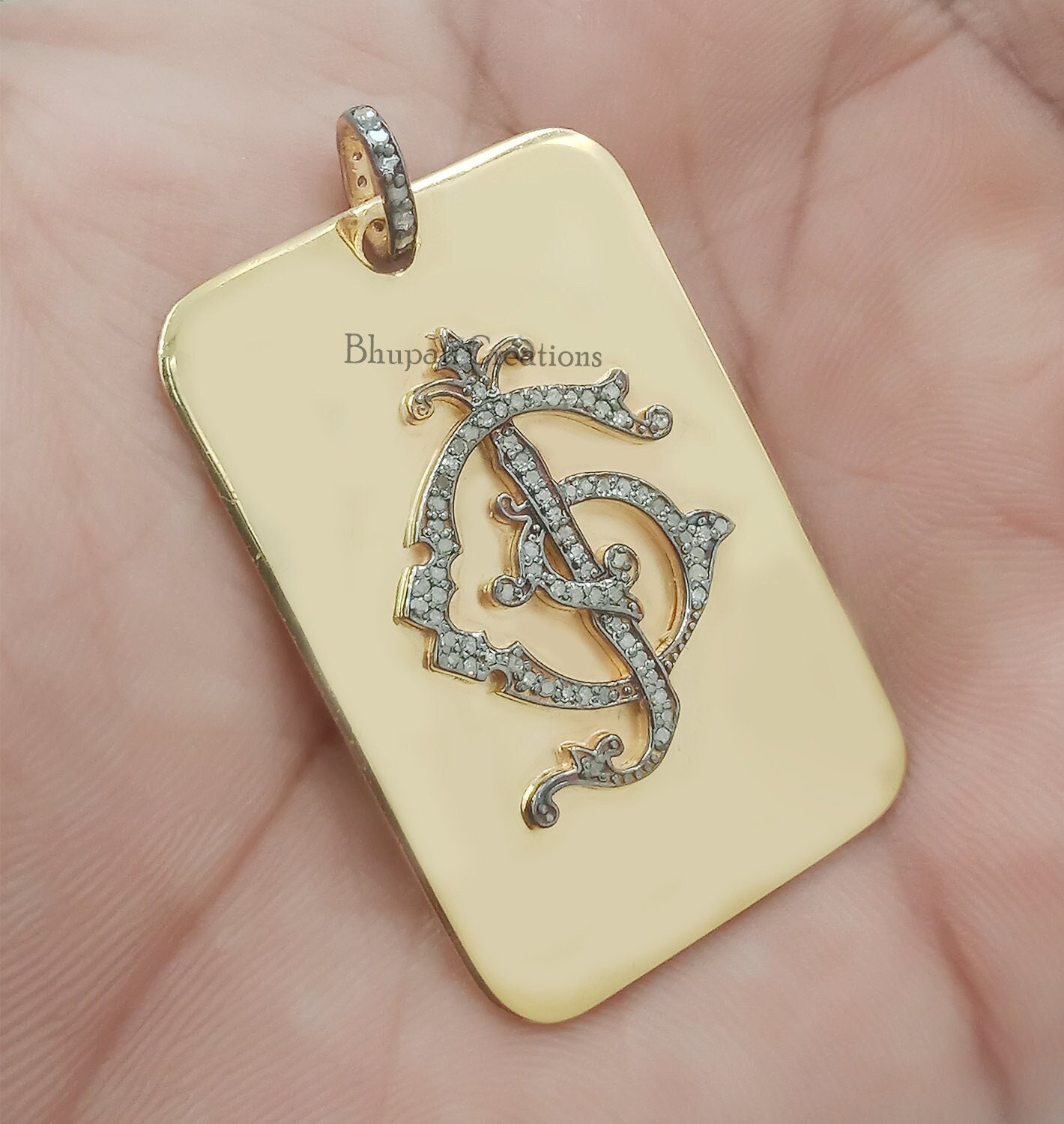 Pendant design with 2 alphabets deals