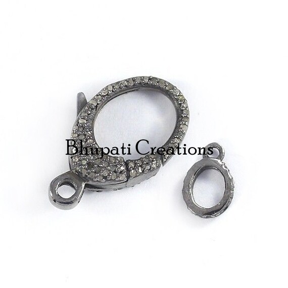 Necklace clasp locks Handmade designer clasp lock 925 sterling silver clasp lock diamond shining clasp lock Lobster Clasp Lock Findings