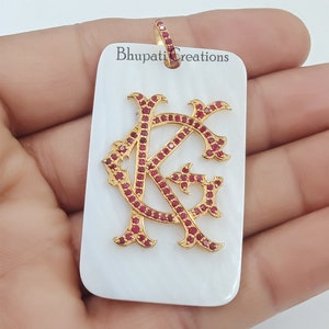 Colgante hecho a mano con dos letras del alfabeto, Diamante pavimentado T & J Colgante con etiqueta de perro, Diamante pavimentado Colgante