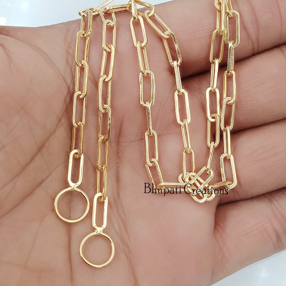 Giorgio Bergamo Gold Plated Paper Clip Necklace with Heart Lock,  Valentine's Day Gift - Walmart.com