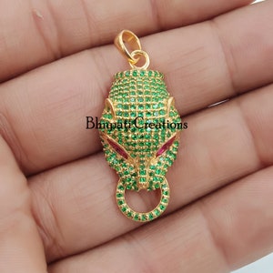 Designer Panther Pendant, 14k Gold Plated Panther Pendant, 925 Silver Gold Pendant jewelry