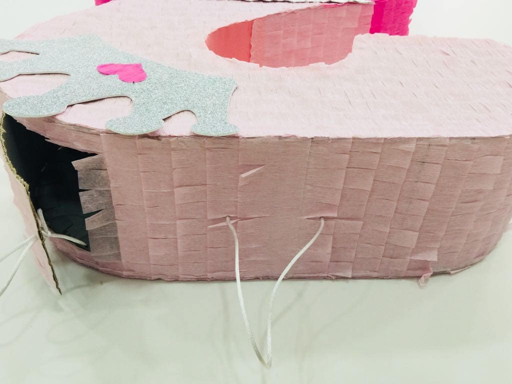 Piñata rosa con corona plateada - Etsy España